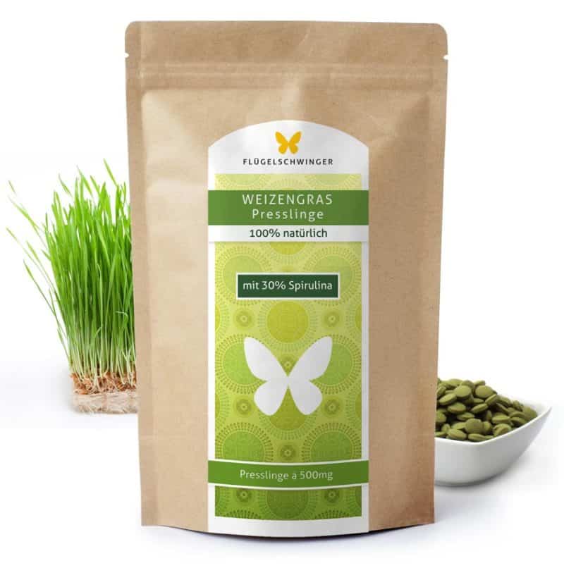 Weizengraspresslinge mit 30% Spirulina